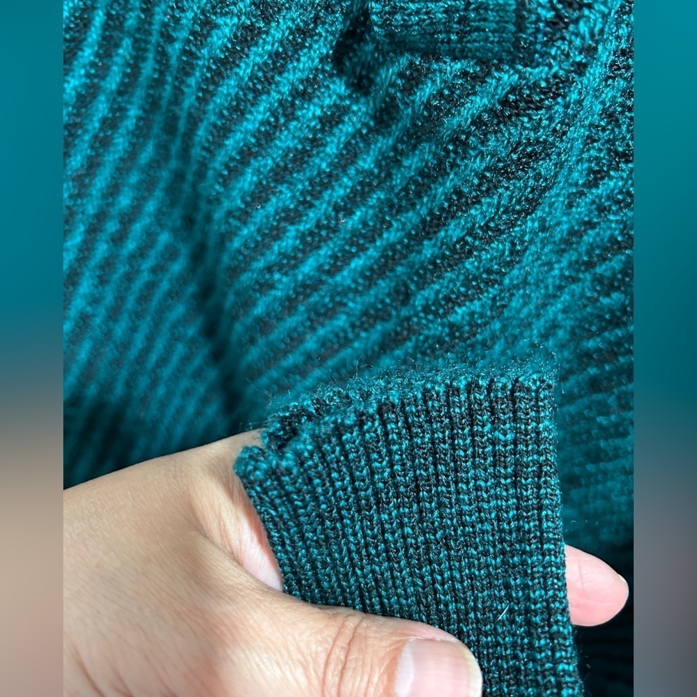 Vintage Aristocrat Green Knit Sweater with Polo Collar Size M - Picture 3 of 5